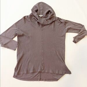 splendid gray thermal cowl neck size S